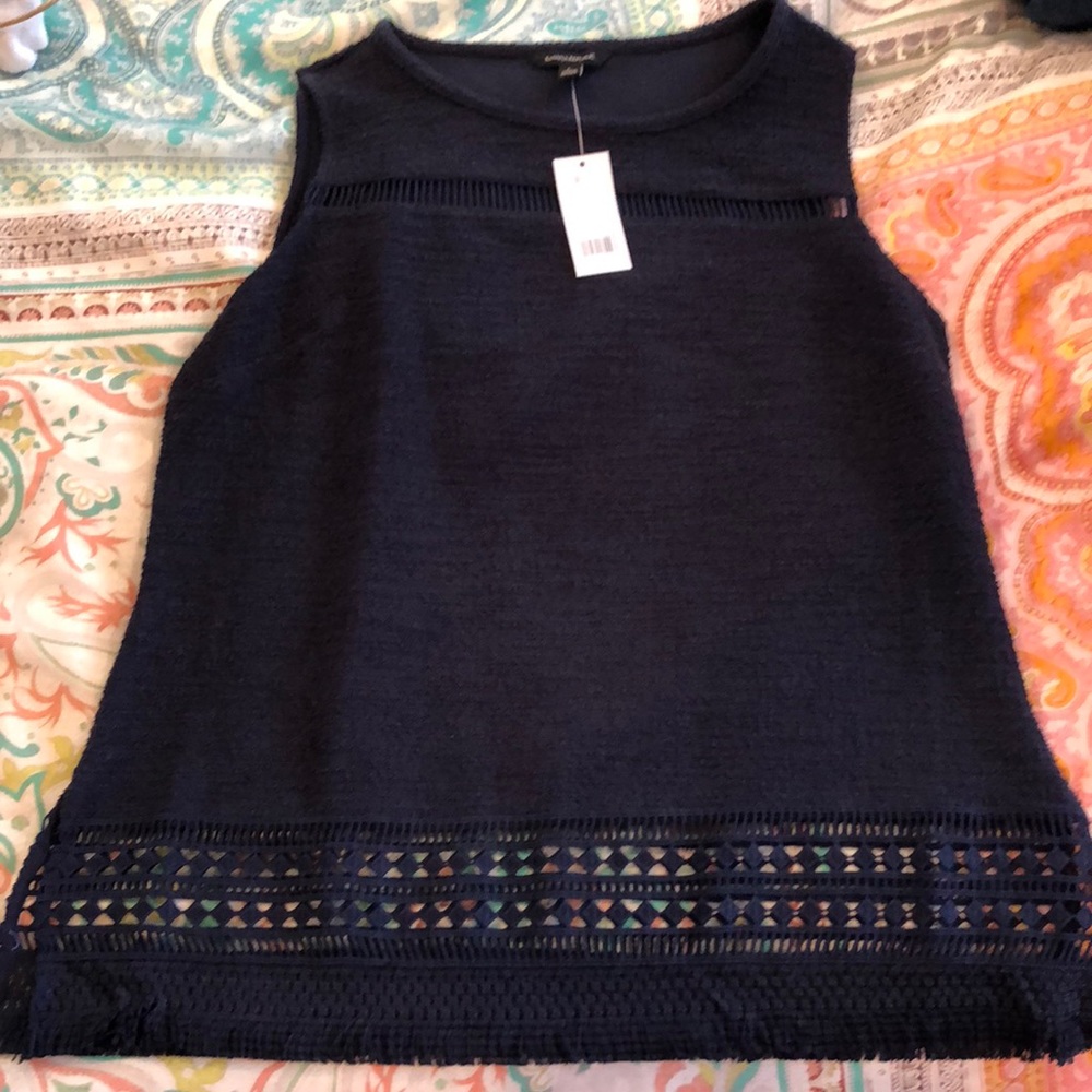NWT Banana Republic navy blue tank L